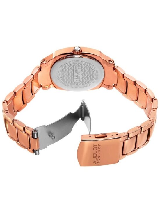 NWT August Steiner Quartz Diamond Brown Dial Ladies Watch